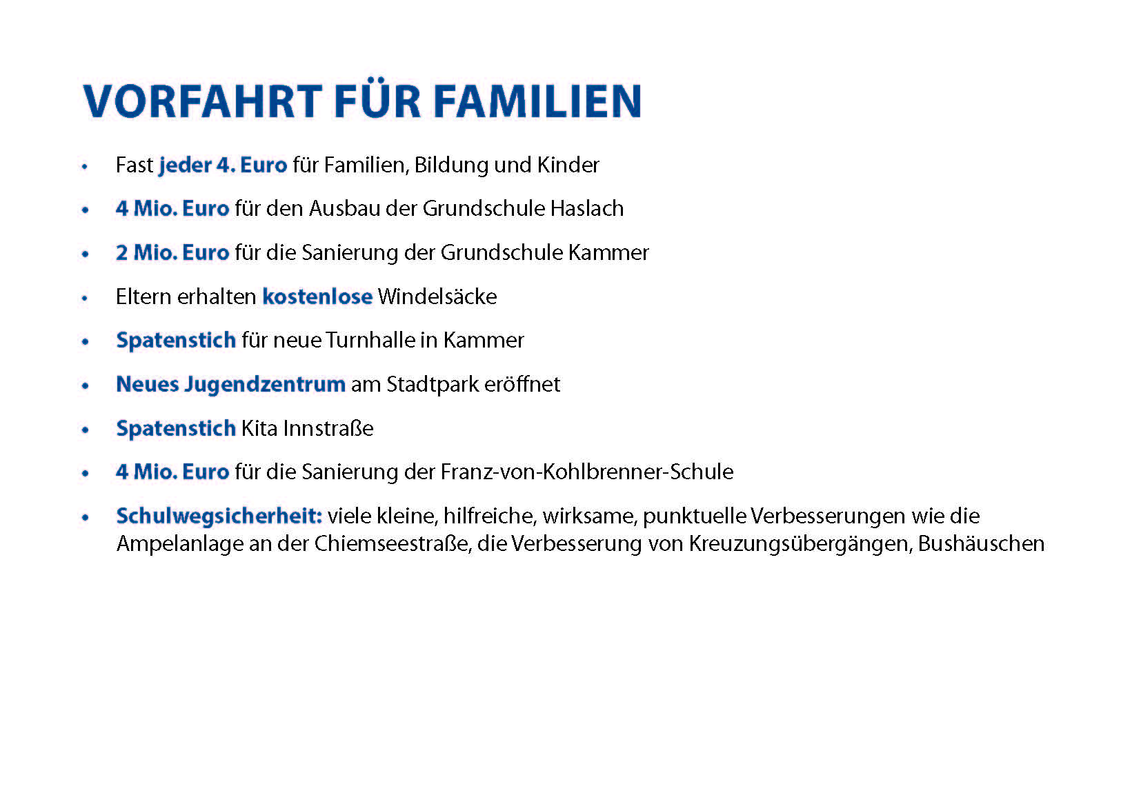 Vorfahrt für Familien.