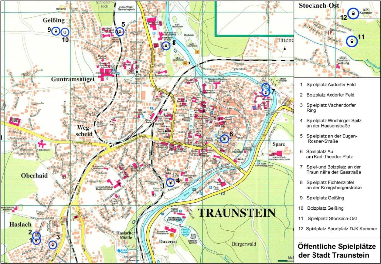im Stadtgebiet Traunstein