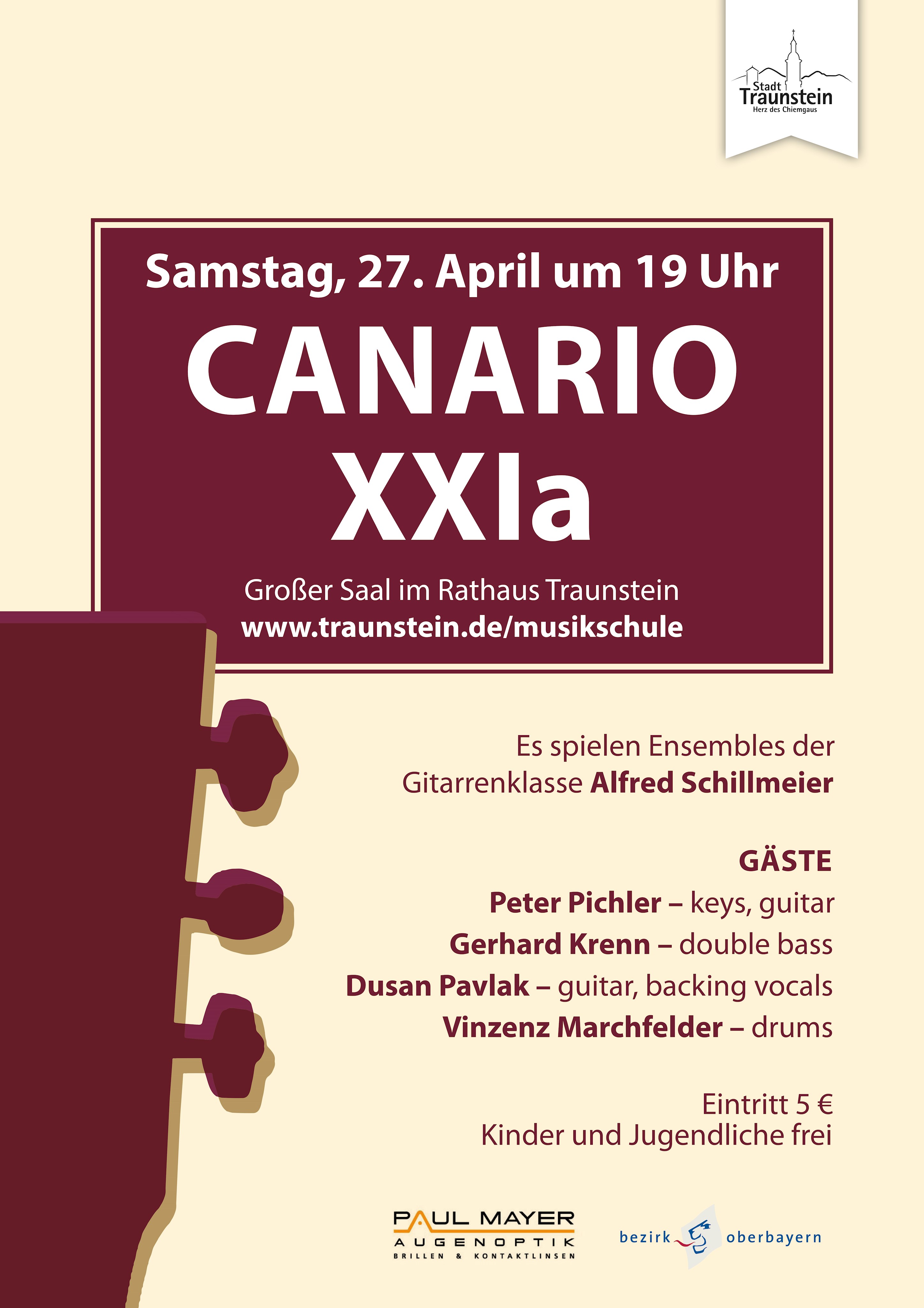 Konzert CANARIO XXIa am 27. April