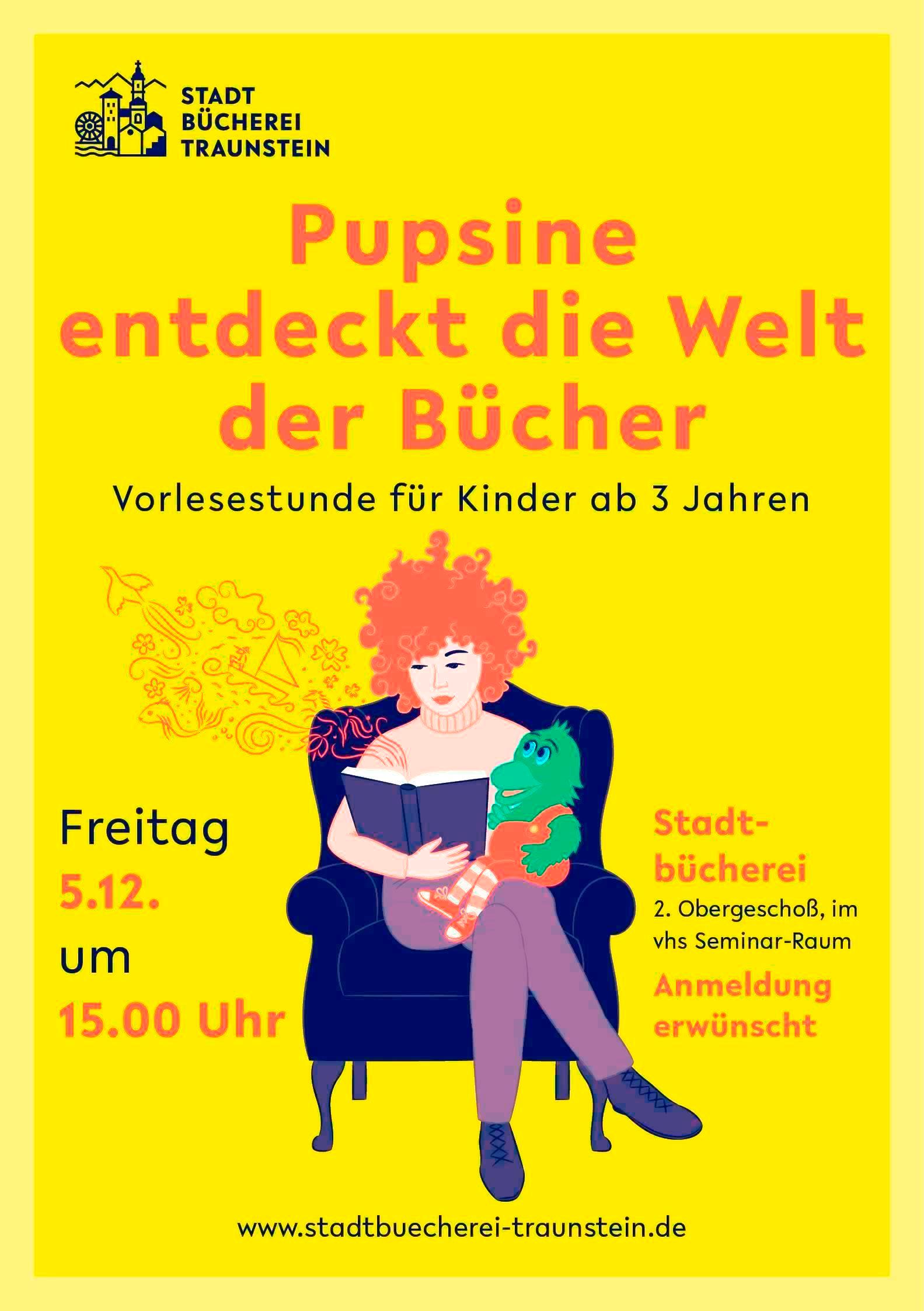 Pupsine entdeckt die Welt der Bücher