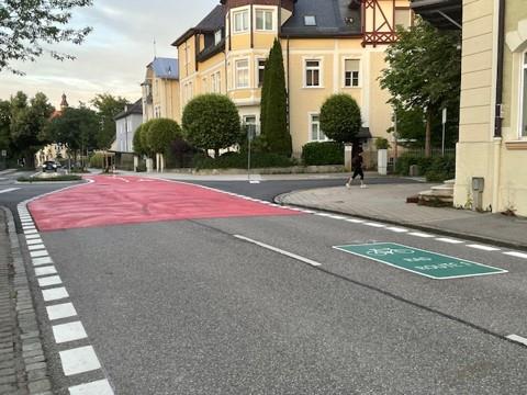 ... Knotenpunkts Haslacher Straße / Leonrodstraße aus. (© Große Kreisstadt Traunstein)