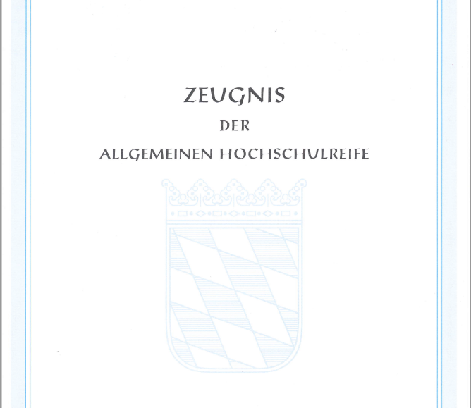 Beglaubigung - Zeugnis