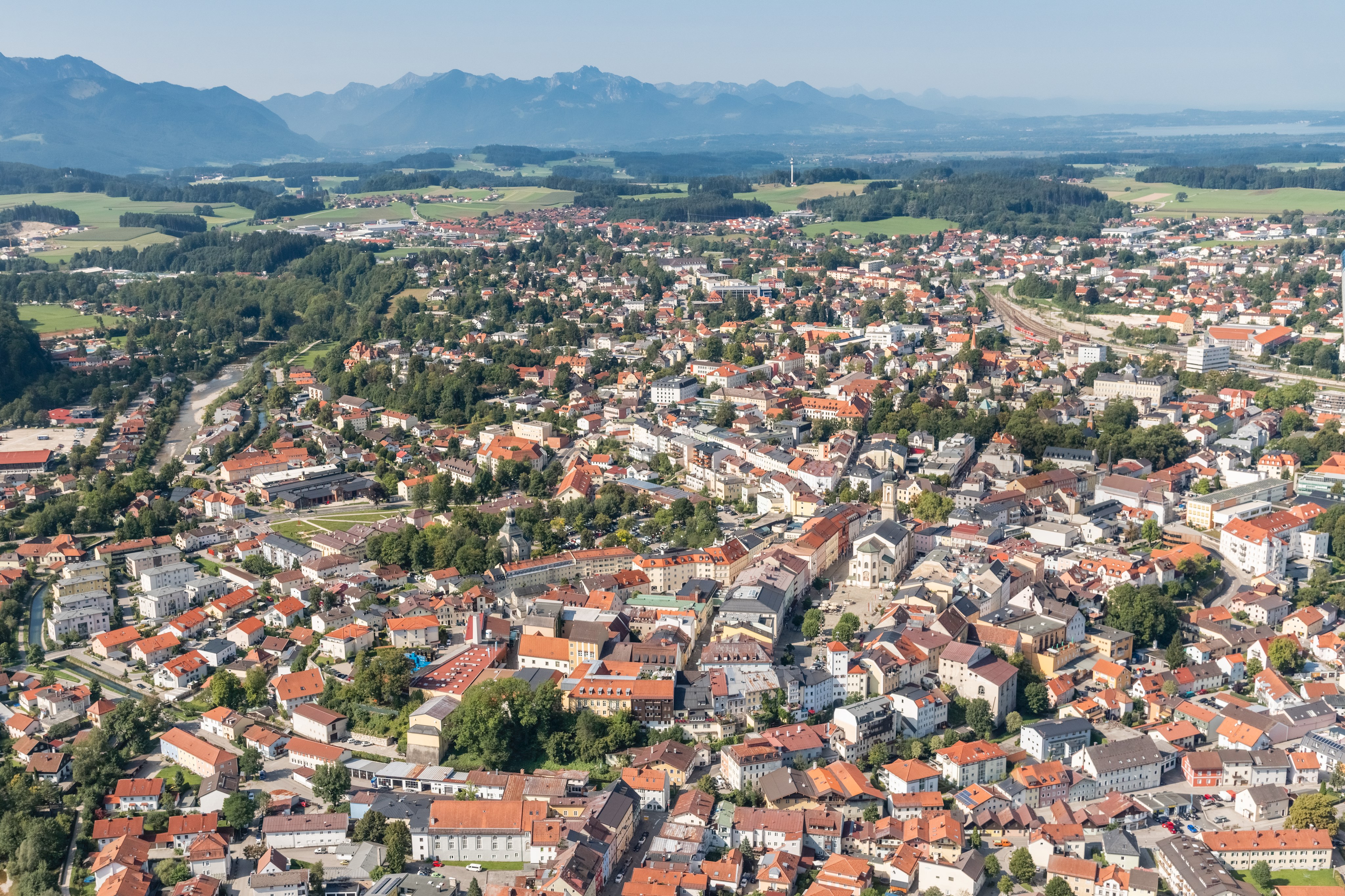 Luftaufnahmen Stadt Traunstein © Tanja Ghirardini