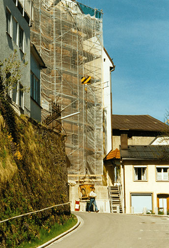 Rohbau des Jacklturms 1999 (1)