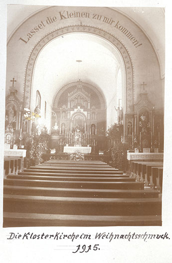 Klosterkirche innen Postkarte 1915