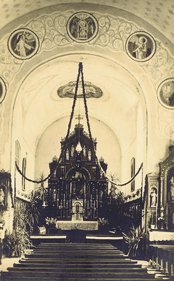 Klosterkirche innen um 1910 (Sammlung Kölbl)