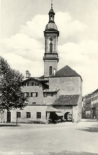 Oberer Turm und Ziegler-Anwesen, Blick vom Maxplatz