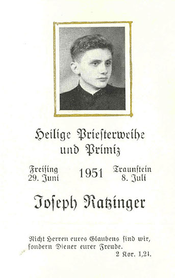 Primizbild Joseph Ratzinger